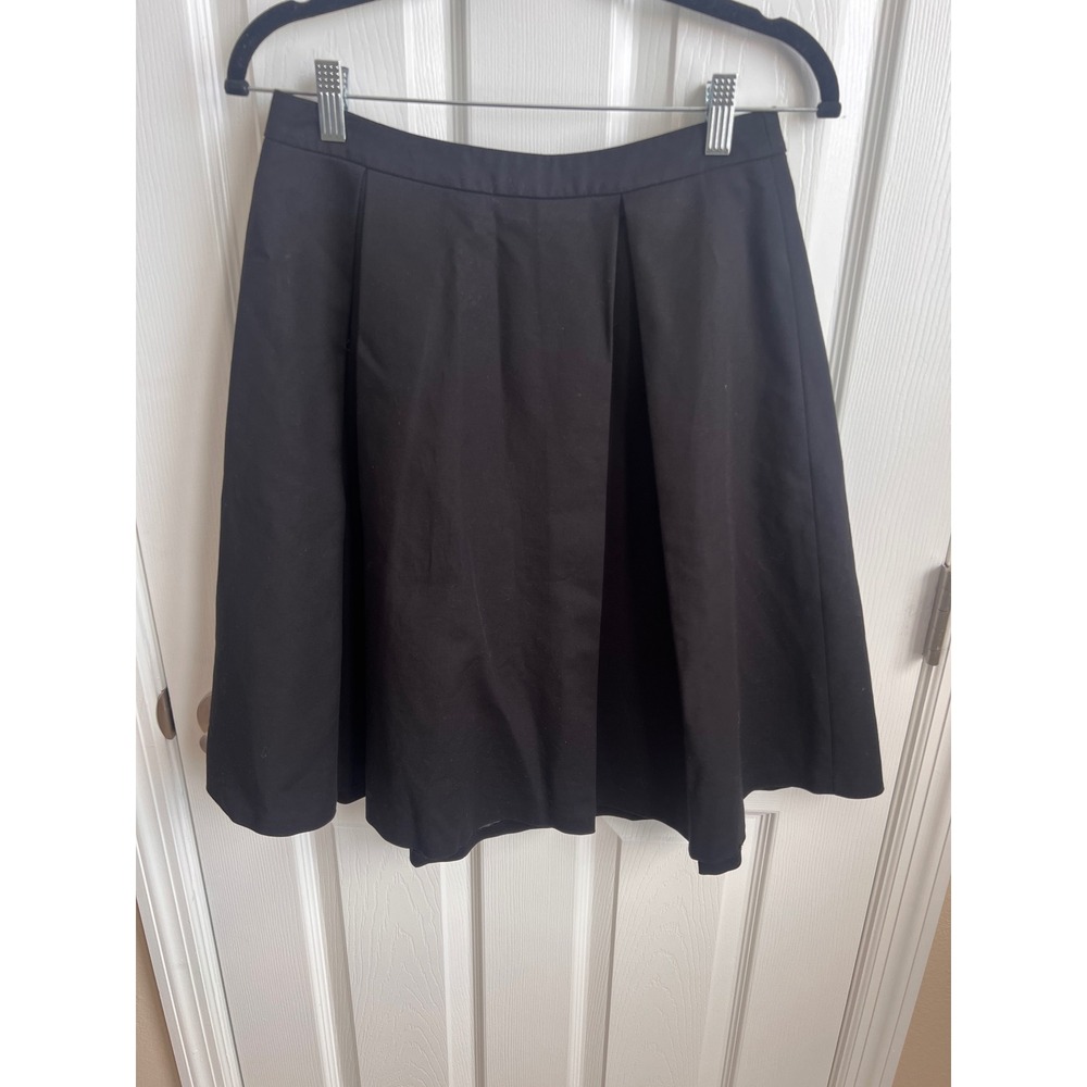 Vince Camuto Black Pleated A-Line Skirt Career Party Cocktail Womens Size 6